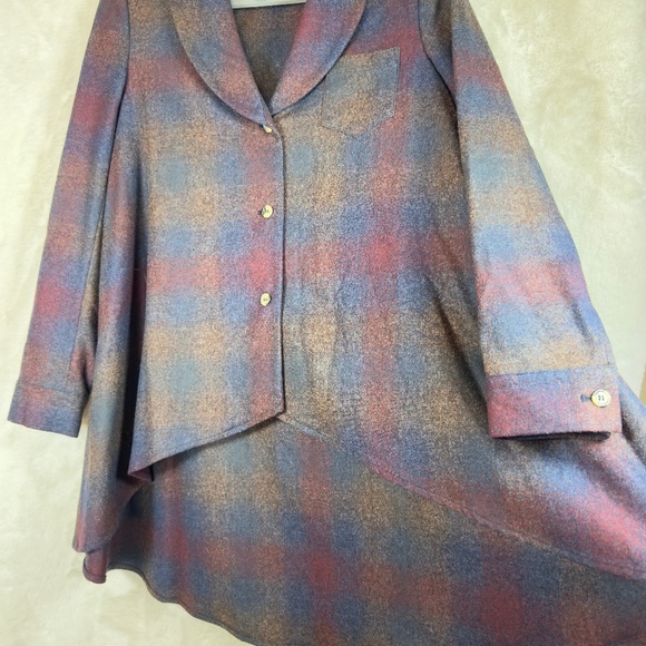 A0092 PANDLETON OPENING CEREMONY PLAID CAPE /JACKET/LIGHT WOOL COAT M - Picture 2 of 11